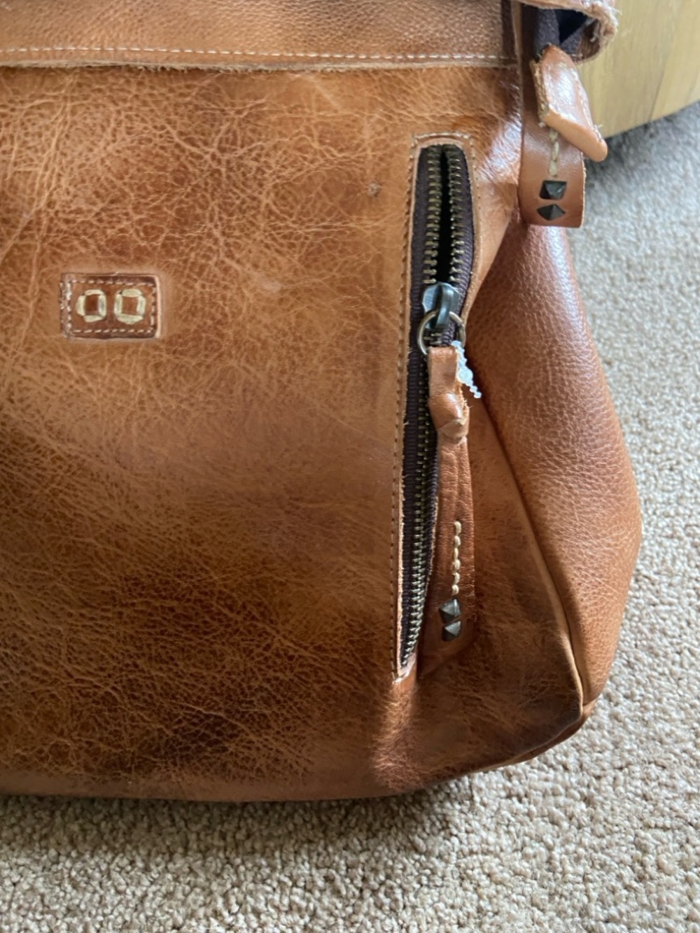 Bed Stu Howie Backpack 100% Leather Rustic CHESTNUT BACKPACK - Picture 3 of 7